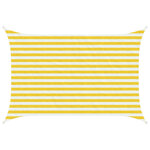 vidaXL Voile d'ombre 2 x 2 5 m HDPE Rectangulaire Jaune et blanc