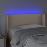 vidaXL Tête de lit à LED Cappuccino 93x16x78/88 cm Similicuir