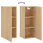 vidaXL Armoire murale chêne sonoma 34 5x34x90 cm