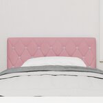 vidaXL Dossier LED avec boutons en cristal capitonné rose 90 cm velours