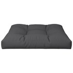 vidaXL Coussin de palette noir 80x80x12 cm tissu