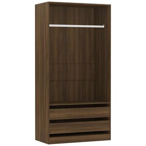 vidaXL Garde-robe Chêne marron 100x50x200 cm Bois d'ingénierie