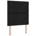 vidaXL Lit à ressorts avec matelas et lumières LED  noir  80 x 200 cm en tissu