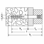 Fischer jeu de chevilles à tête fraisée hammerfix n5 x 40/15 s 100 pièces