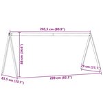 vidaXL Toit de lit pour enfants blanc 209x85 5x88cm bois de pin massif