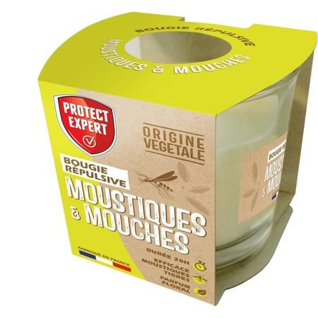 PROTECT EXPERT La bougie répulsive moustiques & mouches BOUGNAT - 90 g