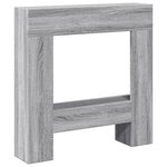 VidaXL Cadre de cheminée sonoma gris 81x18x82 cm bois d'ingénierie