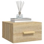 vidaXL Table de chevet murale chêne sonoma 35x35x20 cm
