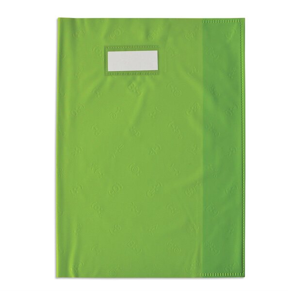 Protège-cahier Styl'SMS 24x32 cm pvc 120 avec Porte-étiquette Vert Foncé OXFORD