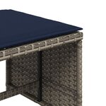 vidaXL Tabourets de jardin avec coussins lot de 4 gris résine tressée