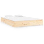 vidaXL Cadre de lit sans matelas bois massif 120x200 cm