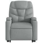 vidaXL Fauteuil inclinable électrique gris clair tissu