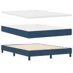 Lit box spring vidaXL avec matelas bleu 160x200 cm en tissu