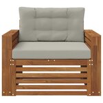 vidaXL Canapé d’extérieur Bois d'acacia massif et polyester