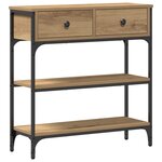 Table Console vidaXL en Chêne Artisan 72 5x25x75 cm Bois d'ingénierie et Acier