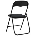 vidaXL Chaise pliante 2 pc Velours Noir 48 x 44 x 78 cm