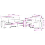 vidaXL Ensemble de canapés 2 Pièces avec coussins taupe tissu