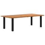 vidaXL Table à manger marron clair bois de chêne massif rectangulaire