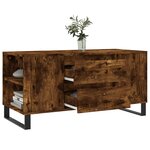 vidaXL Table basse chêne fumé 102x44 5x50 cm bois d'ingénierie