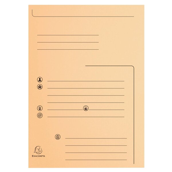 Paquet De 25 Chemises 2 Rabats Super 210 Contact - 24x32cm - Couleurs Assorties - X 5 - Exacompta