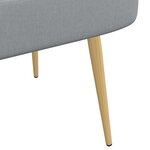 vidaXL Banc rembourré avec dossier Gris clair 110 x 60 x 76 cm