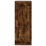 vidaXL Buffet haut Chêne fumé 34 5x34x180 cm Bois d'ingénierie