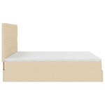 VidaXL Cadre de lit ottoman avec matelas crème 200x200cm tissu