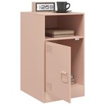 vidaXL Table de chevet rose 34 5x39x62 cm acier