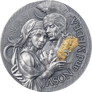 JASON AND MEDEA The Great Greek Mythology 2 Once Argent Monnaie 2000 Francs Cameroon 2024
