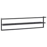 vidaXL Porte-serviettes Noir 95x25x22 cm Fer