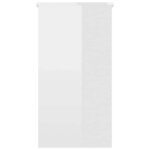 vidaXL Bureau Blanc brillant 80x40x75 cm Aggloméré