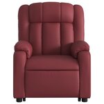 vidaXL Fauteuil inclinable électrique rouge bordeaux similicuir