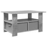 vidaXL Table basse Gris béton 77 x 55 x 42 cm Bois d'ingénierie