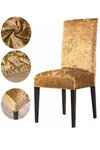 Housse de chaise en velours 56 x 48 x 48 cm - Doré