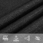 vidaXL Voile d'ombrage 160 g/m² Noir 4x4x5 8 m PEHD