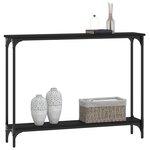 vidaXL Table console noir 100x22 5x75 cm bois d'ingénierie