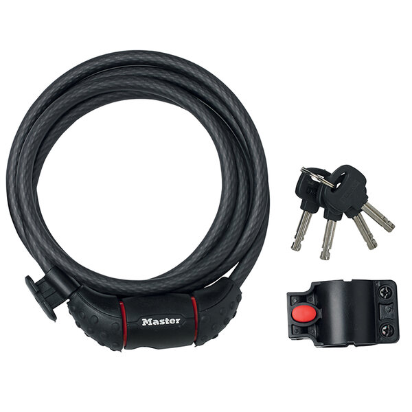 Cable Antivol Vélo 1 8 m Câble Clé Extérieur Support Fixation Vélo