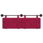 vidaXL Tête de lit suspendue Bordeaux Velours