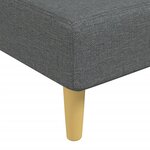 vidaXL Chaise longue gris foncé tissu