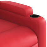 vidaXL Fauteuil de massage inclinable électrique rouge similicuir