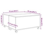 vidaXL Table basse chêne artisanal 75 x 75 x 38 cm Bois d'ingénierie