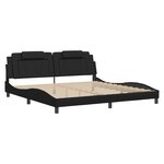 vidaXL Cadre de lit Viana avec LED sans matelas noir 200x200 cm