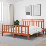 vidaXL Cadre de lit 2 Pièces Cire marron 205 5 x 185 5 x 100 cm