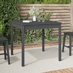 vidaXL Table de jardin gris 82 5x82 5x76 cm bois massif de pin