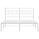 vidaXL Cadre de lit métal sans matelas et tête de lit blanc 120x190 cm