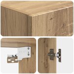vidaXL Armoire Murale Chêne artisanal 33 x 34 5 x 90 cm