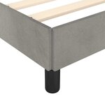 vidaXL Cadre de lit gris clair 193x203 cm velours