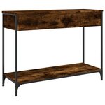 vidaXL Table console chêne fumé 100x34 5x75 cm bois d'ingénierie