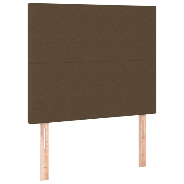 vidaXL Têtes de lit 2 Pièces Marron Foncé 100x5x78/88 cm Tissu