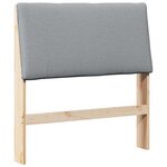 vidaXL Tête de lit capitonnée Gris clair 100 cm Pin massif